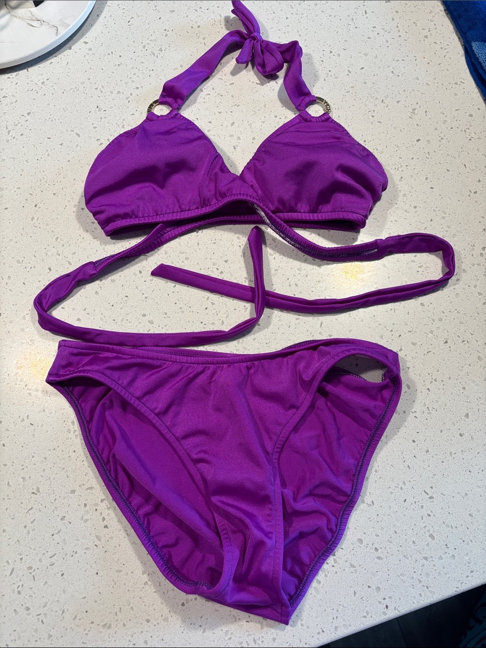 VENUS Purple Halter Bikini Set